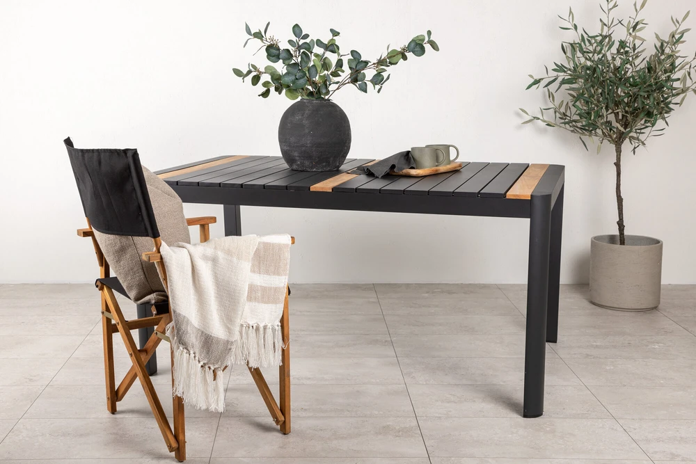 Venture Design Valgomasis stalas, Togo, 150x90 cm, Juodas