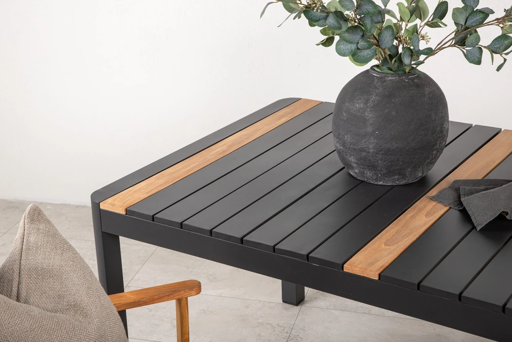 Venture Design Valgomasis stalas, Togo, 150x90 cm, Juodas