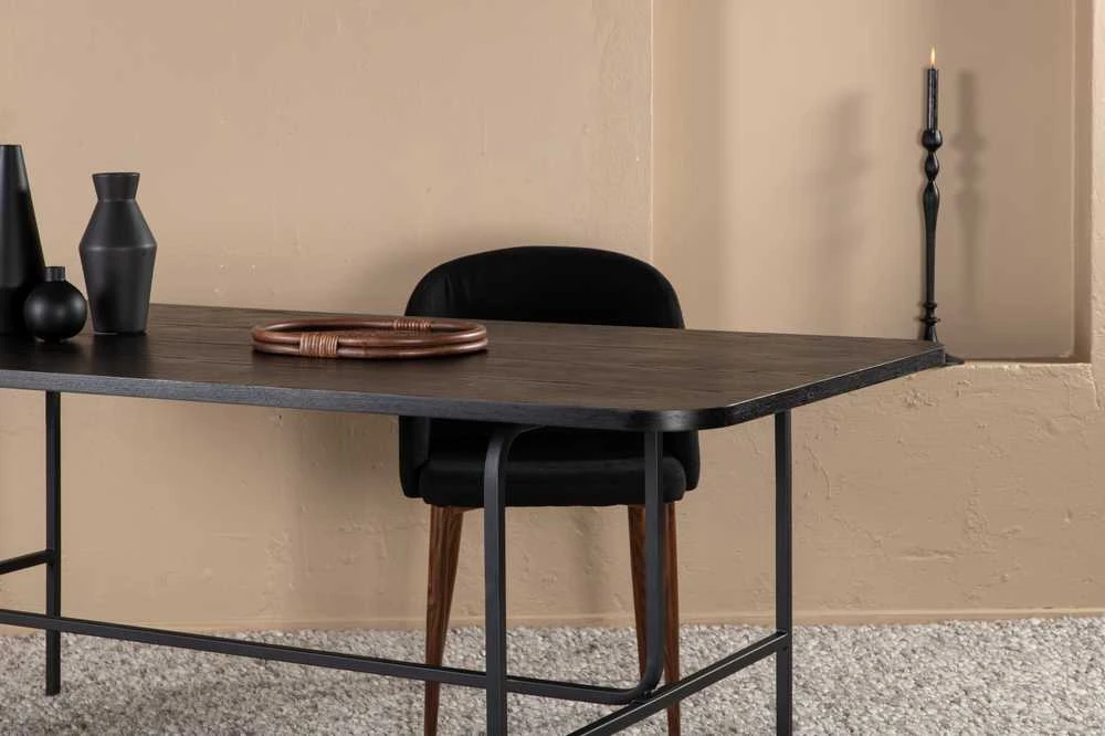 Venture Design Valgomasis stalas, Uno, 200x90 cm, Juodas