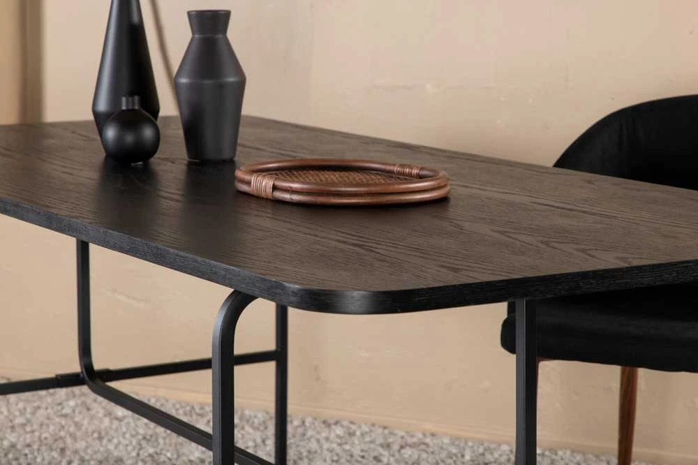Venture Design Valgomasis stalas, Uno, 200x90 cm, Juodas