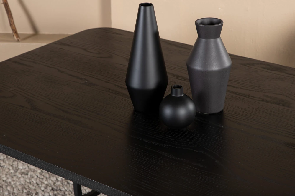 Venture Design Valgomasis stalas, Uno, 200x90 cm, Juodas