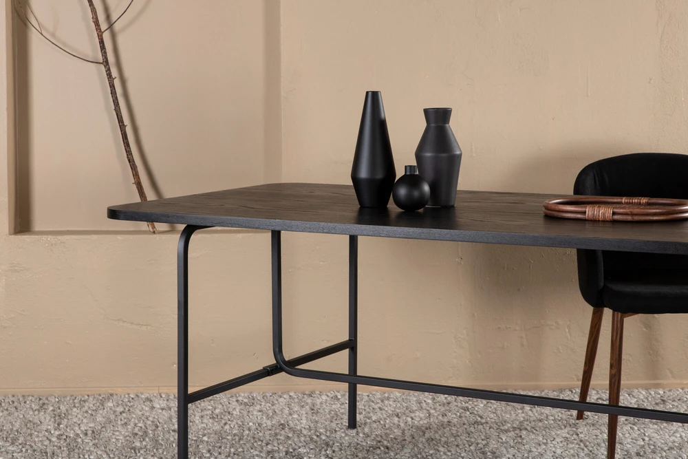 Venture Design Valgomasis stalas, Uno, 200x90 cm, Juodas