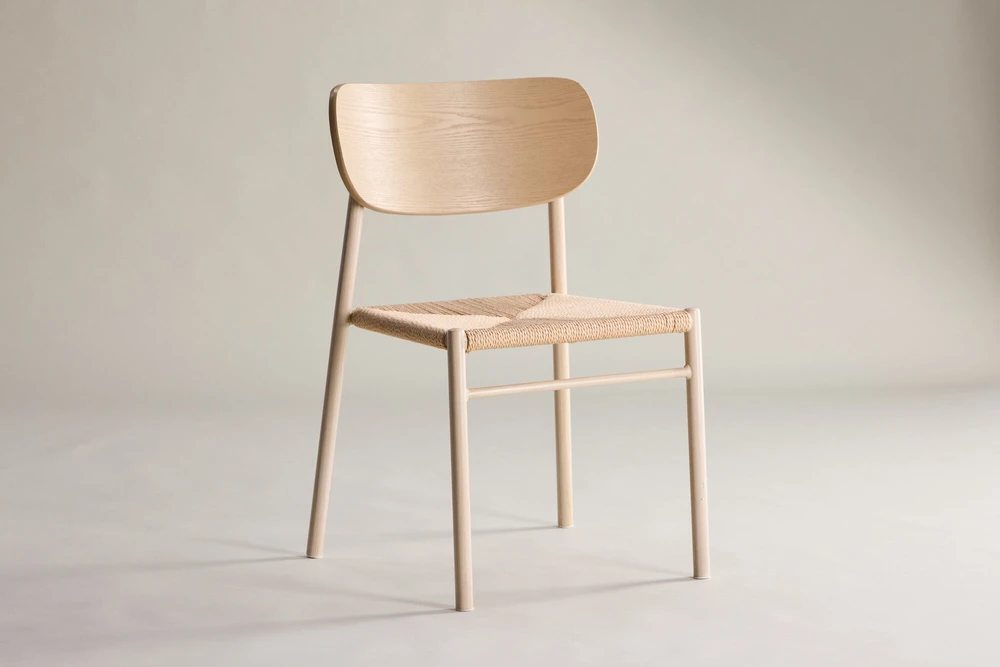 Venture Design Valgomojo kėdė 45x41,5 cm Balinta smėlio spalvos virvė