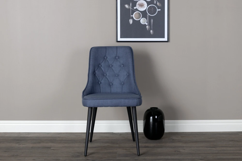 Venture Design Valgomojo kėdė, aksomas, 66x50x88.5 cm, mėlyna