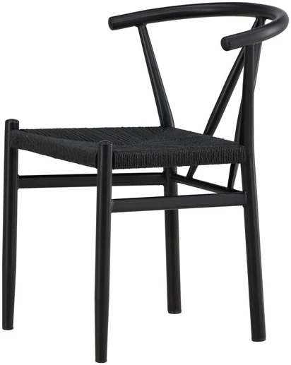 Venture Design Valgomojo kėdė Alfons 41x46x41 cm Juoda Plieninė Virvė