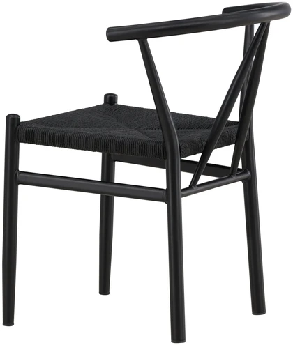 Venture Design Valgomojo kėdė Alfons 41x46x41 cm Juoda Plieninė Virvė
