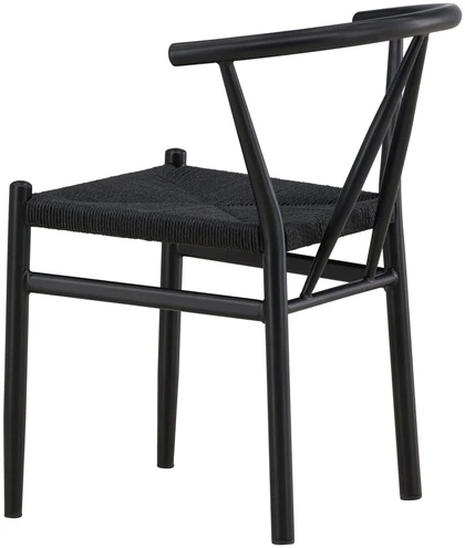 Venture Design Valgomojo kėdė Alfons 41x46x41 cm Juoda Plieninė Virvė