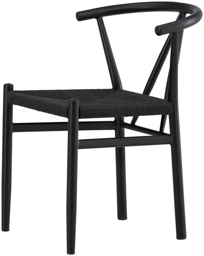 Venture Design Valgomojo kėdė Alfons 41x46x41 cm Juoda Plieninė Virvė