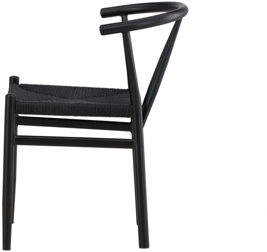 Venture Design Valgomojo kėdė Alfons 41x46x41 cm Juoda Plieninė Virvė