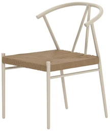 Venture Design Valgomojo kėdė Alfons 49x47 cm smėlio spalvos, ratanas