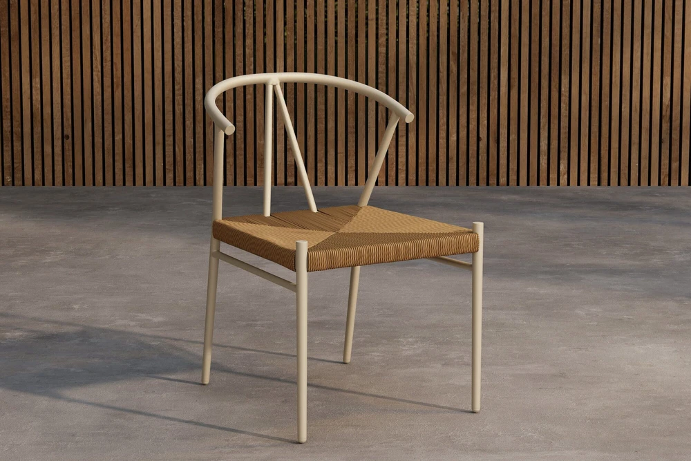 Venture Design Valgomojo kėdė Alfons 49x47 cm smėlio spalvos, ratanas
