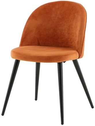 Venture Home Valgomojo kėdės Velvet, 2vnt., juodos/rūdžių, aksomas