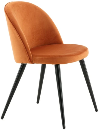 Venture Home Valgomojo kėdės Velvet, 2vnt., juodos/rūdžių, aksomas