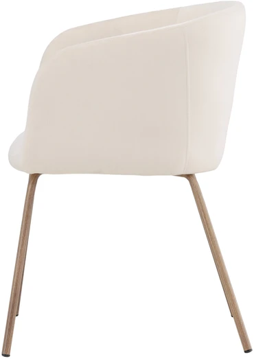 Venture Design Valgomojo kėdė Berit 46x45x47 cm smėlio spalvos veliūro apmušalas