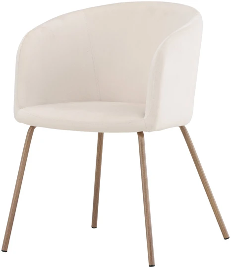 Venture Design Valgomojo kėdė Berit 46x45x47 cm smėlio spalvos veliūro apmušalas