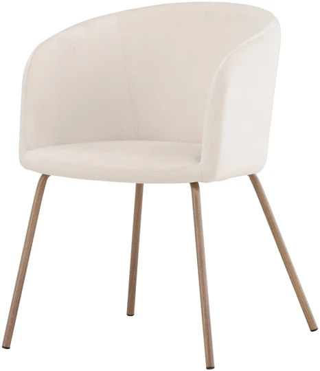 Venture Design Valgomojo kėdė Berit 46x45x47 cm smėlio spalvos veliūro apmušalas