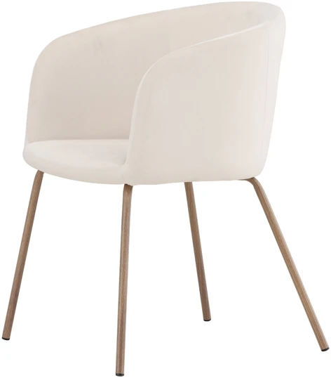Venture Design Valgomojo kėdė Berit 46x45x47 cm smėlio spalvos veliūro apmušalas