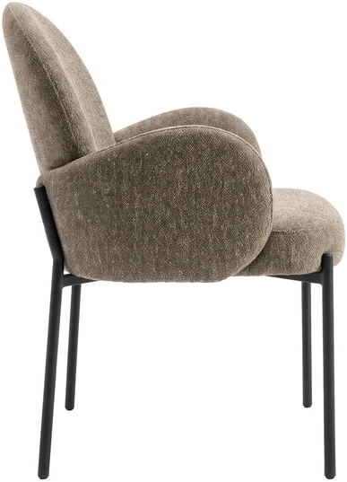 Venture Design Valgomojo kėdė Blom, 2 vnt. komplekte, juodas/rudas audinys