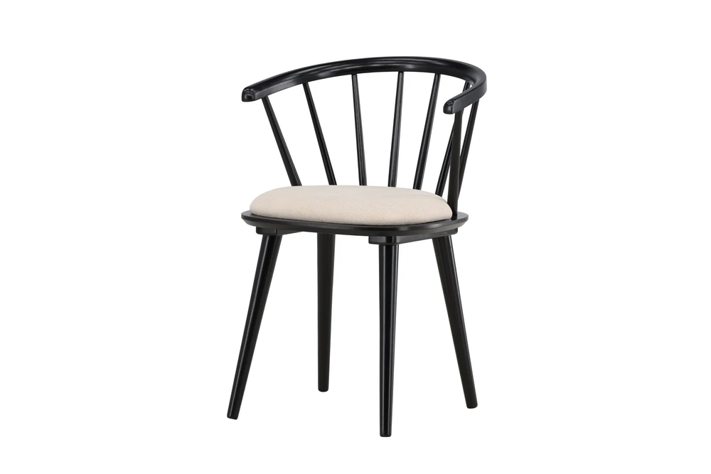 Venture Design Valgomojo kėdė Bobby 50x48 cm Juoda Smėlio Spalva Guminė Mediena