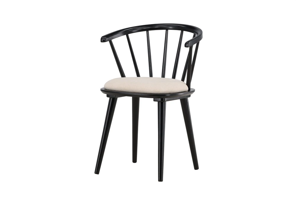 Venture Design Valgomojo kėdė Bobby 50x48 cm Juoda Smėlio Spalva Guminė Mediena