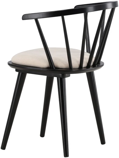 Venture Design Valgomojo kėdė Bobby 50x48 cm Juoda Smėlio Spalva Guminė Mediena