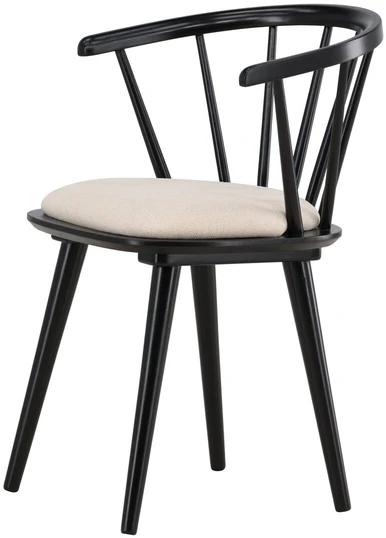 Venture Design Valgomojo kėdė Bobby 50x48 cm Juoda Smėlio Spalva Guminė Mediena
