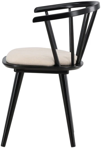 Venture Design Valgomojo kėdė Bobby 50x48 cm Juoda Smėlio Spalva Guminė Mediena