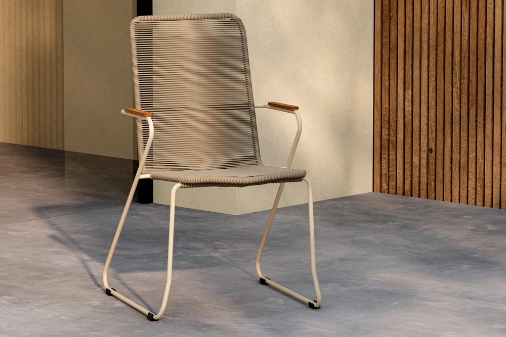 Venture Design Valgomojo kėdė Bois 46x43.5 cm Smėlio spalvos virvė