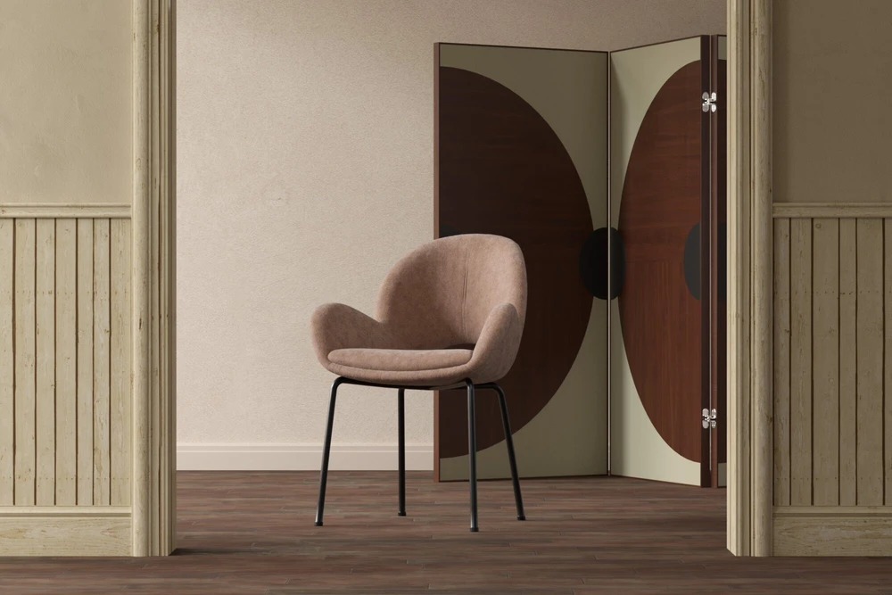 Venture Design Valgomojo kėdė Florensa 50x46x42 cm Ruda aksominė, komplektas 2 vnt