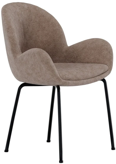 Venture Design Valgomojo kėdė Florensa 50x46x42 cm Ruda aksominė, komplektas 2 vnt