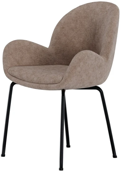 Venture Design Valgomojo kėdė Florensa 50x46x42 cm Ruda aksominė, komplektas 2 vnt
