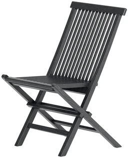 Venture Design Valgomojo kėdė Kenya, juoda, tikmedis, sulankstoma