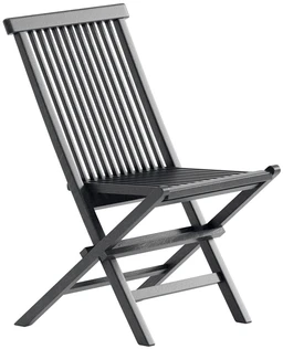 Venture Design Valgomojo kėdė Kenya, juoda, tikmedis, sulankstoma