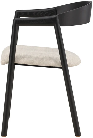 Venture Design Valgomojo kėdė Långön 49x48 cm Juoda Smėlio spalvos audinys