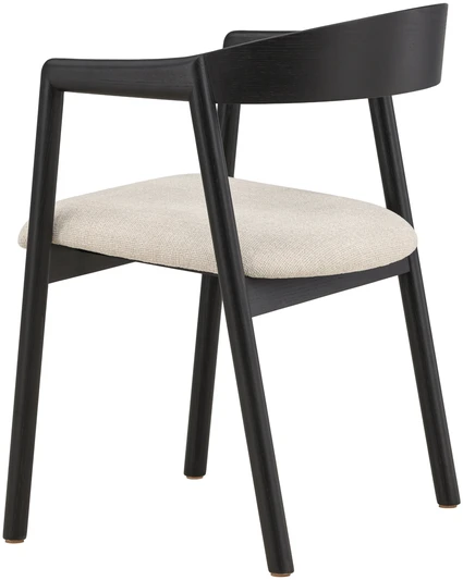 Venture Design Valgomojo kėdė Långön 49x48 cm Juoda Smėlio spalvos audinys
