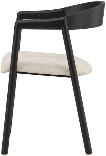 Venture Design Valgomojo kėdė Långön 49x48 cm Juoda Smėlio spalvos audinys