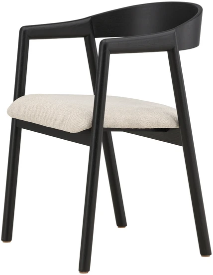 Venture Design Valgomojo kėdė Långön 49x48 cm Juoda Smėlio spalvos audinys
