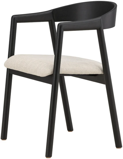 Venture Design Valgomojo kėdė Långön 49x48 cm Juoda Smėlio spalvos audinys