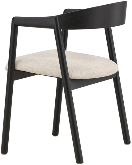 Venture Design Valgomojo kėdė Långön 49x48 cm Juoda Smėlio spalvos audinys