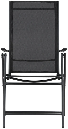 Venture Design Valgomojo kėdė Levanzo 2 vnt., juoda, sulankstoma, plieninė