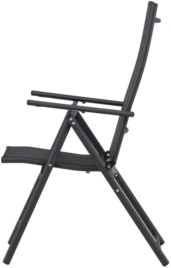 Venture Design Valgomojo kėdė Levanzo 2 vnt., juoda, sulankstoma, plieninė