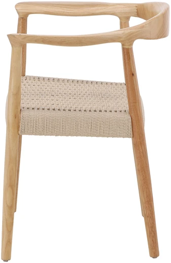 Venture Design Valgomojo kėdė Lovön 57x42x43 cm Balintos medienos spalvos Smėlio spalvos virvė Guminė mediena