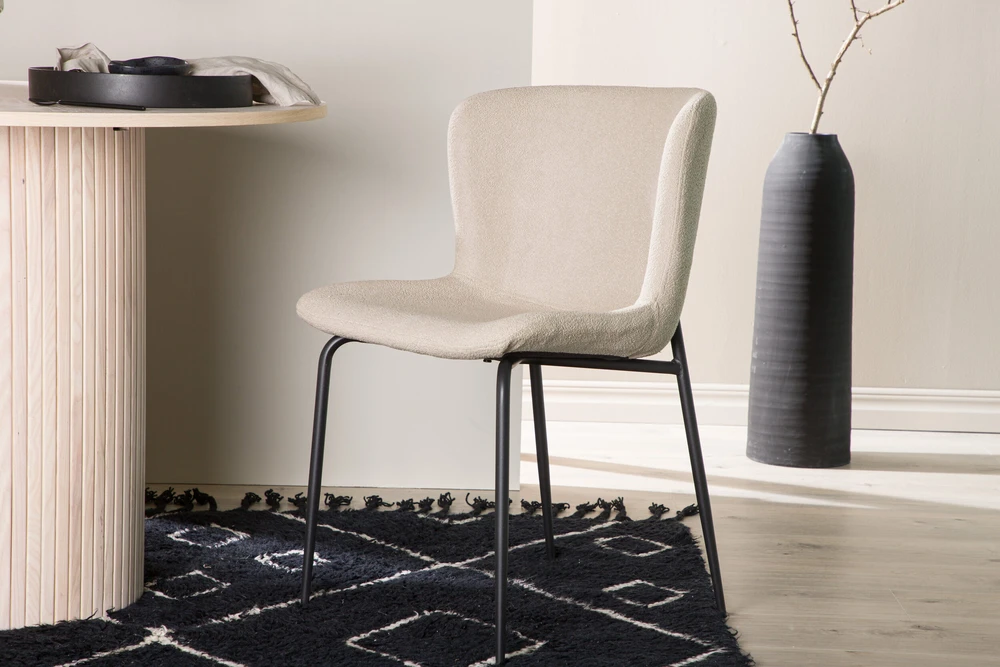 Venture Design Valgomojo kėdė, Modesto 2 vnt., 54x48x79.5 cm, kreminė spalva