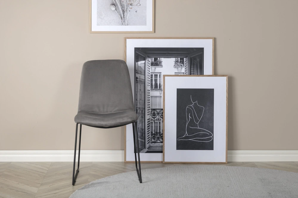 Venture Design Valgomojo kėdė, Muce 2 vnt., 63x43x84 cm, Pilka