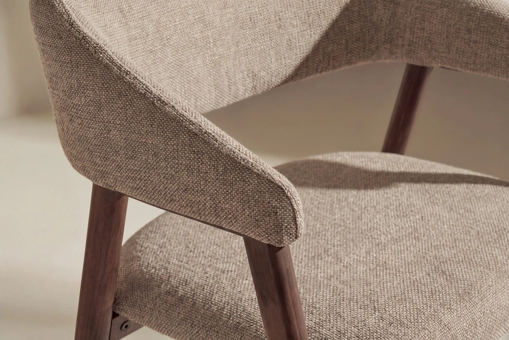 Venture Design Valgomojo kėdė Paulda (2 vnt. pakuotė), mokka, poliesterio-lino audinys