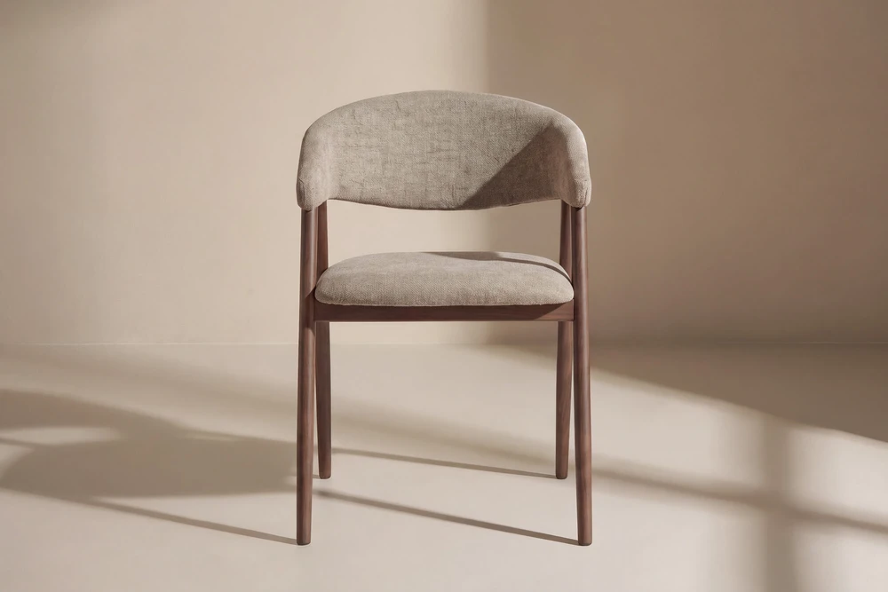Venture Design Valgomojo kėdė Paulda (2 vnt. pakuotė), mokka, poliesterio-lino audinys