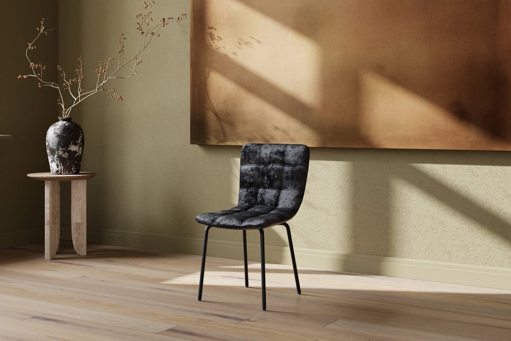 Venture Design Valgomojo kėdė Punsch 45x47 cm Juodas aksomas