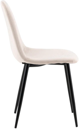 Venture Design Valgomojo kėdės 2 vnt., juodos kojos, smėlio spalvos veliūras