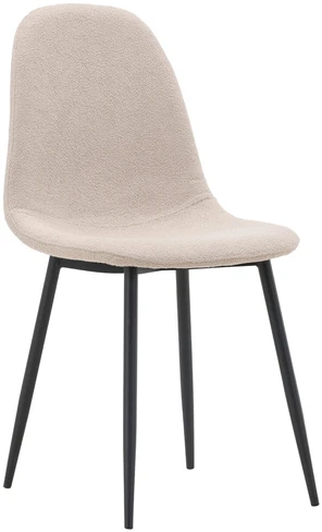 Venture Design Valgomojo kėdžių komplektas (2 vnt.), juoda/šviesiai ruda bouclé
