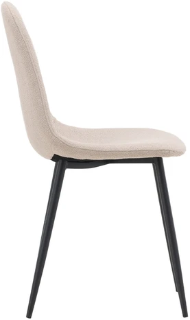 Venture Design Valgomojo kėdžių komplektas (2 vnt.), juoda/šviesiai ruda bouclé